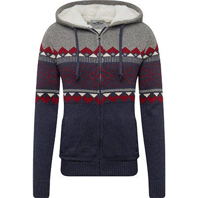 Hollister Herren Strickjacke DTC PATTERN SHERPA HOOD für 58,99€ (statt 73€)