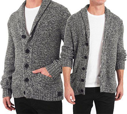 HOLLISTER Herren Strickjacke in Grau für 35,91€ (statt 59€)