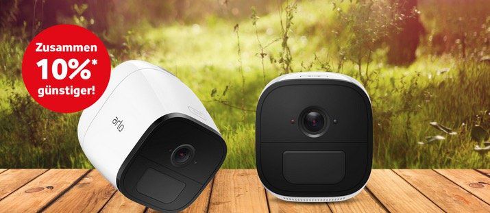 2x Arlo Go Kamera für 479€ + 260€ Cashback inkl. 40GB LTE mtl. für 3,99€ mtl.