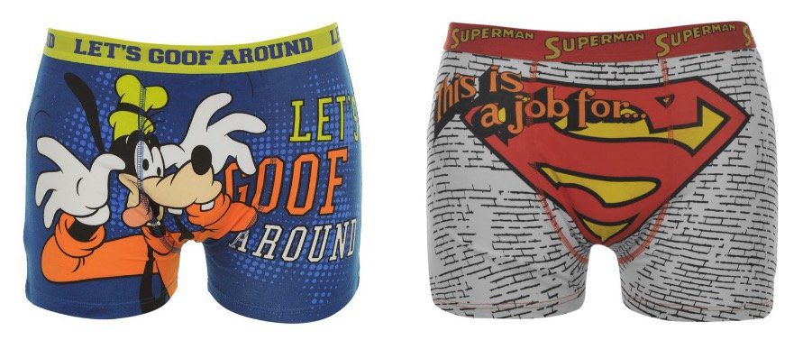 Herren Boxershorts mit Motiven von Marvel, Star Wars etc. für je 1,11€ zzgl. 3,95€ VSK