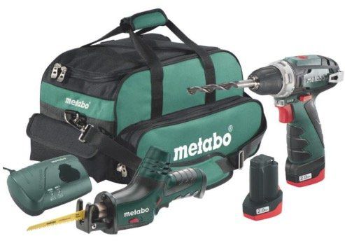 Metabo Combo Set 2.4 10.8 V (Schrauber, Säbelsäge, Bits, Akkus, Tasche) für 150€ (statt 177€)