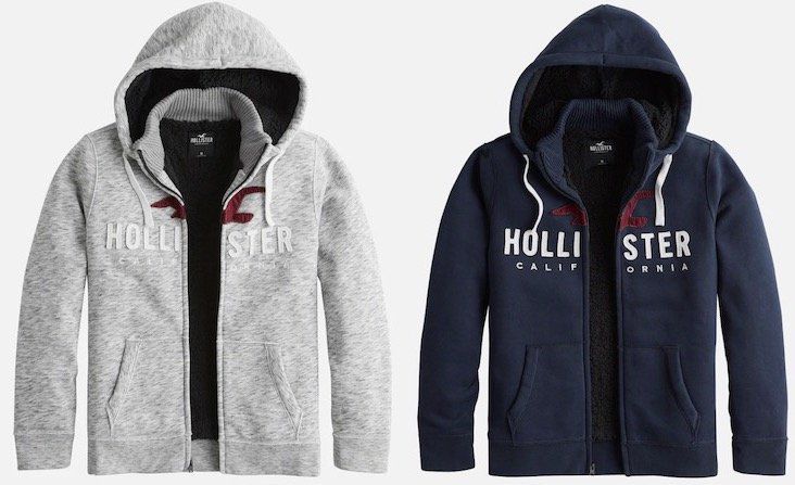 Hollister Sweatjacke mit Teddy Futter für 44,91€ (statt 70€)