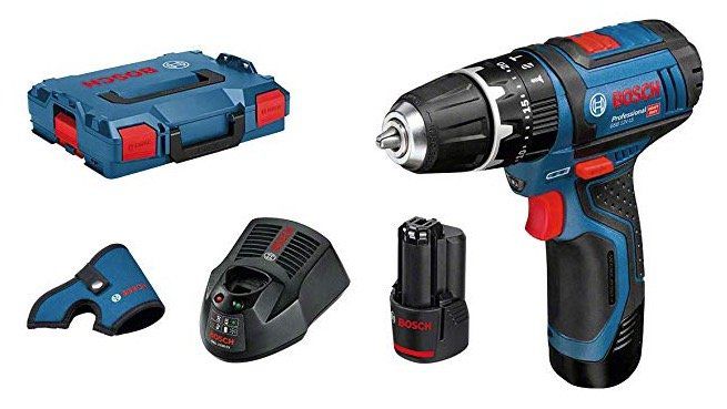 Bosch GSB 12 2 LI Akku Schlagbohrschrauber mit 2 x 2 Ah Akkus + L Boxx für 114,95€ (statt 129€)