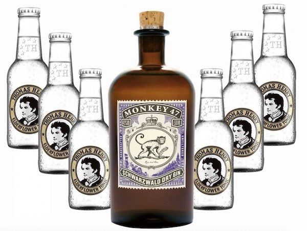 Monkey 47 Dry Gin + 6er Set Thomas Henry Tonic Water (je 0,2 L) für 27,98€   Paydirekt notwendig