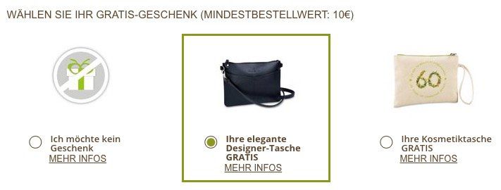 Gratis Daniel Hechter Handtasche zu jeder Bestellung bei Yves Rocher (10€ MBW)