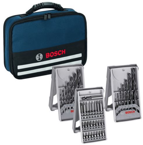 Bosch Werkzeug Tasche mit Zubehör passend für GSR 12V 15 und 10,8 2 Li ab 17,10€ (statt 24€)