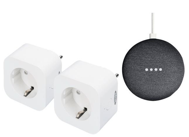 Google Home Mini Lautsprecher + Ednet WiFi Steckdose Doppelpack für 59€ (statt 68€)