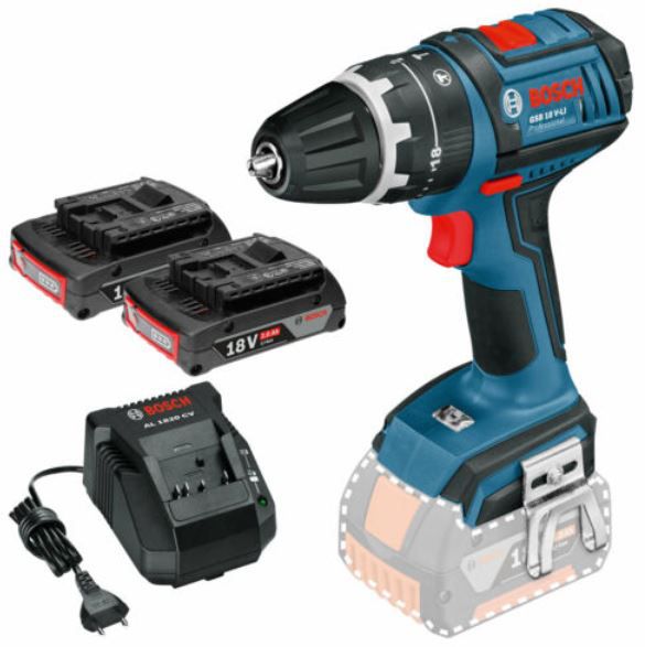 Bosch GSB 18 V LI Akku Schlagbohrschrauber inkl. 2 Akkus 2,0 Ah für 124,95€ (statt 149€)