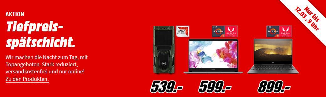 Media Markt Notebook & PC Tiefpreisspätschicht: z.B. HYRICAN MILITARY 5847 Gaming PC für 539€ (statt 594€)