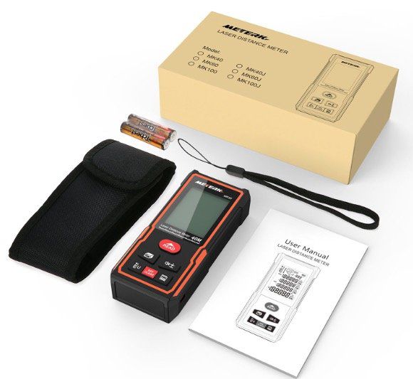 Meterk Laser Entfernungsmesser MK40 staub  & wasserdicht für 18,99€ (statt 26€)