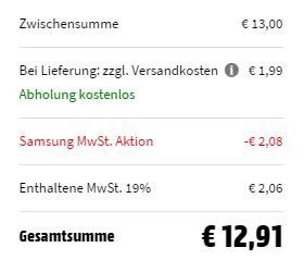 SAMSUNG EP P1100 Ladegerät in Schwarz für 12,91€ (statt 18€)