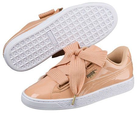 PUMA Basket Heart Patent Damen Sneaker rosa u. grau für 17,50€ (statt 30€)