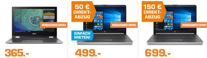 Saturn Late Night Notebook und Tinte & Toner 💻 Nacht: z.B. HP 14 ma0351ng   i7Notebook 16GB RAM 256GB SSD für 898€ (statt 999€)