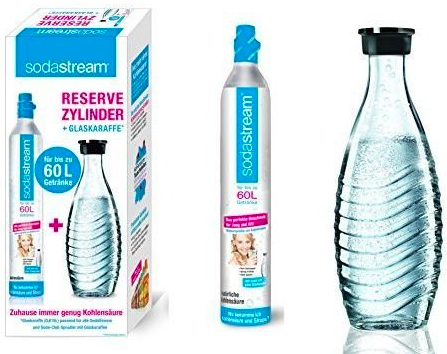 SodaStream Reservepack 2x Glaskaraffe + Zylinder für 32€ inkl. VSK