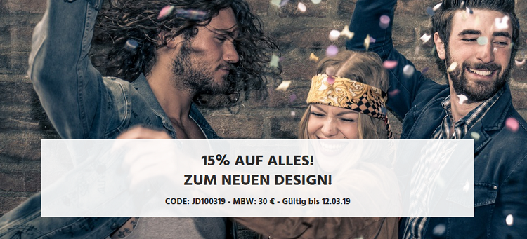 Jeans Direct mit bis zu 70% Rabatt auf MUSTANG Fashion + 15% Rabatt ab 30€ MBW   Oberteile ab 12,95€