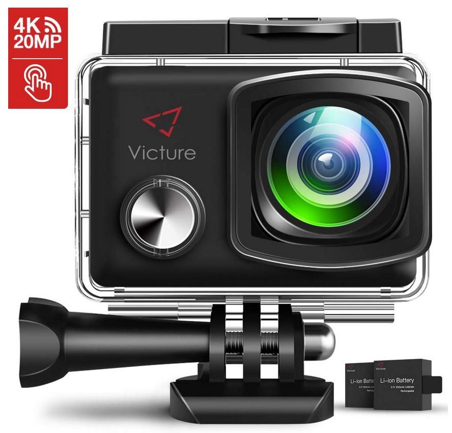 Victure AC 900 Action Cam 20MP WiFi Touch Screen UltraHD für 74,24€ (statt 99€)