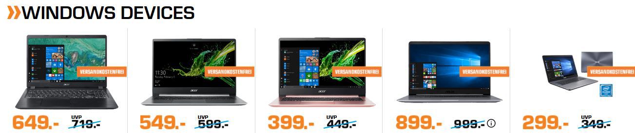 Saturn Windows Late Night Shopping: günstige Notebooks & Co.   z.B. MICROSOFT Surface Pro für 799€ (statt 850€)