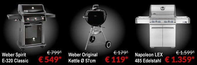 Alternate Grill Saison 🍖 z.B. Weber Genesis II LX E 340 inkl. iGrill3 nur 1249€ (statt 1599, )