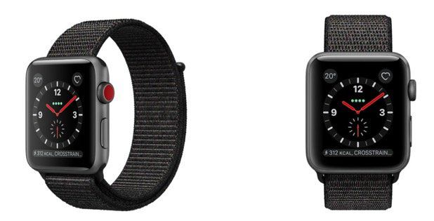 Apple Watch Series 3 GPS + Cellular 42mm mit Sport Loop Armband für 299,99€ (statt 365€)