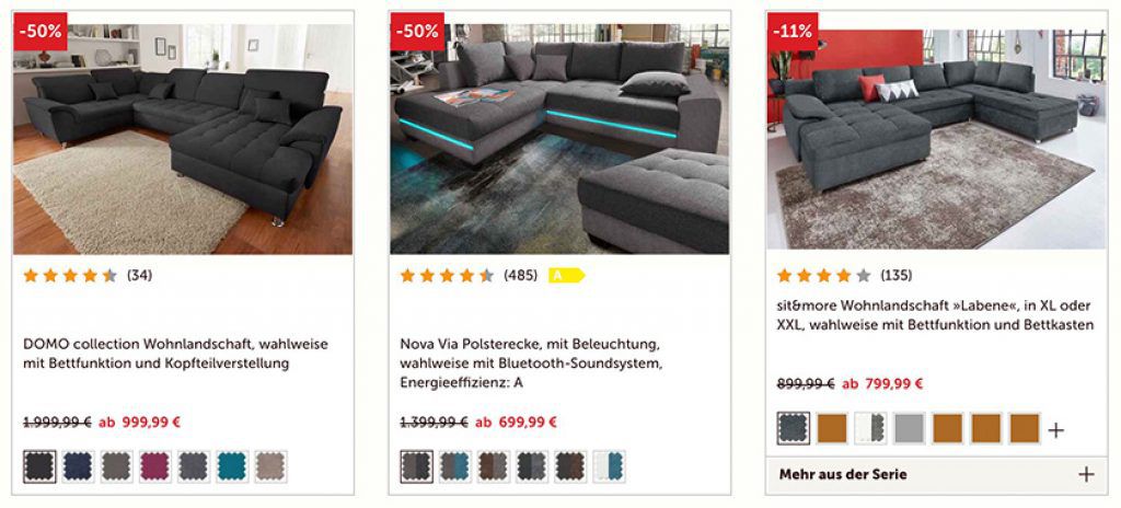 Cnouch mit 20% auf ausgewählte Möbel. + VSK frei ab 50€