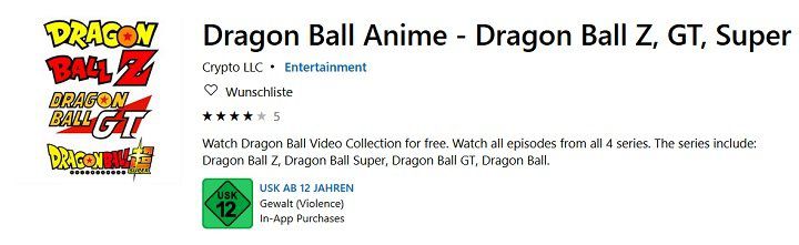 Dragon Ball Video Collection auf PC und XBox One gratis anschauen