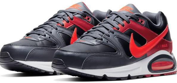 Nike Air Max Command Leder Sneaker in Black/Bright Crimson für 79,90€ (statt 129€)