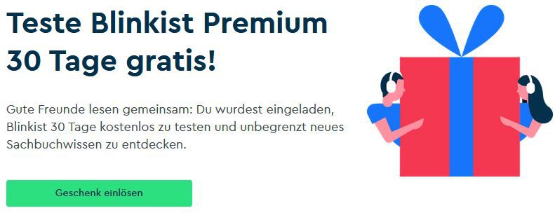 1 Monat Blinkist Gratis testen