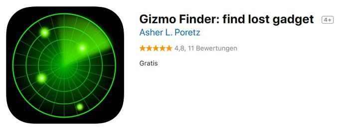 iOS: Gizmo Finder: find lost gadget kostenlos (statt 3,49€)