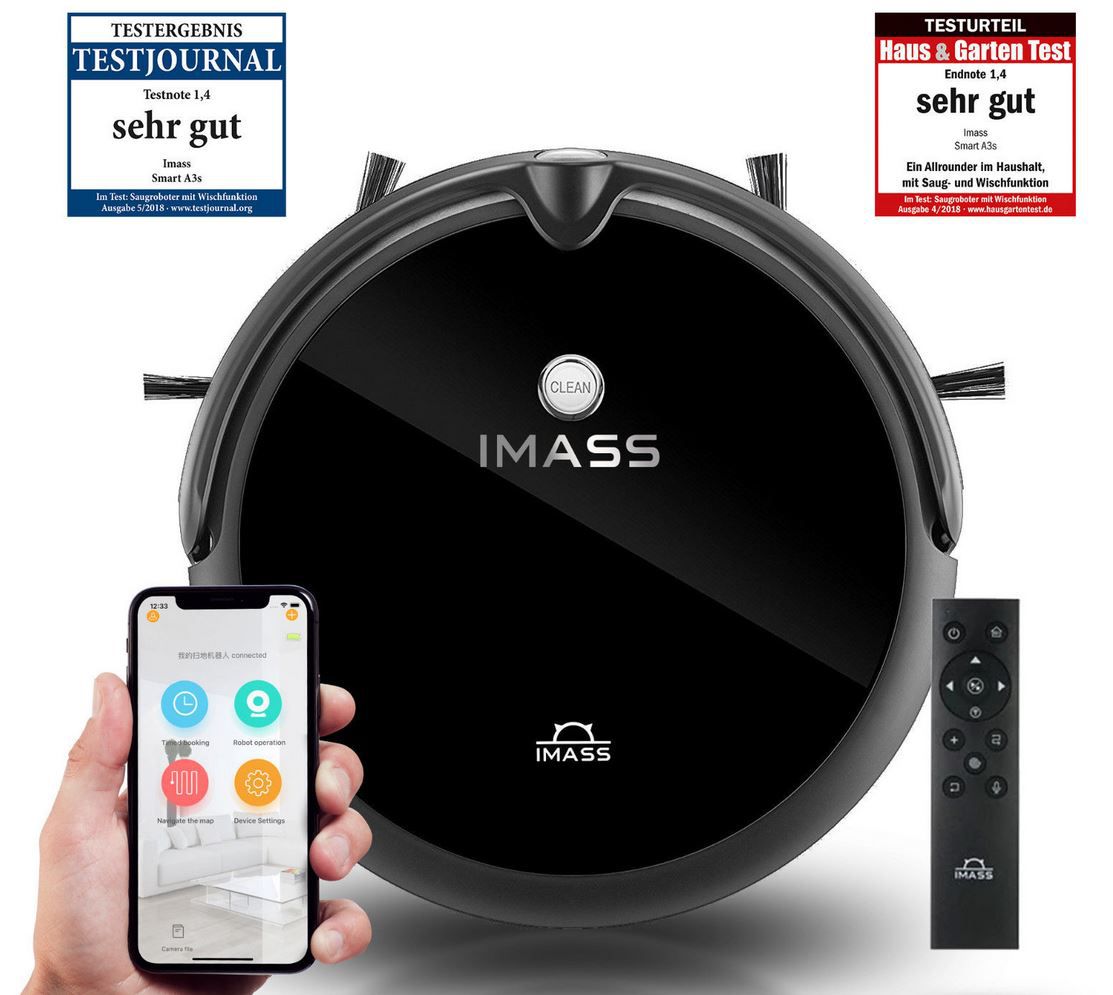 IMASS A3s App gesteuerter Saugroboter mit Wischfunktion für 149,90€ (statt 179€)