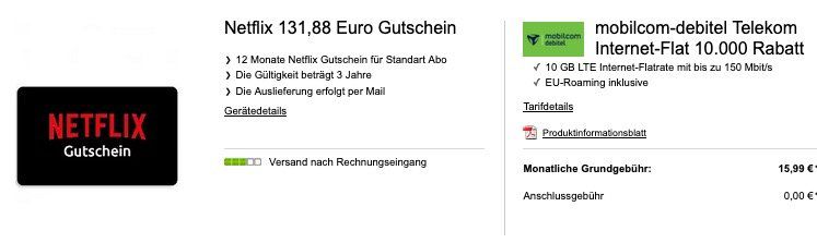 MD Telekom Netz Internet Flat mit 4GB oder 10GB LTE ab 9,99€   dazu z.B. 12 Monate Netflix oder JBL Flip 4