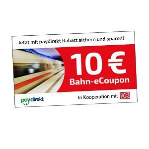 Tipp: 10€ Bahn eCoupon ab 29,90€ Tickets bei Zahlung mit paydirekt
