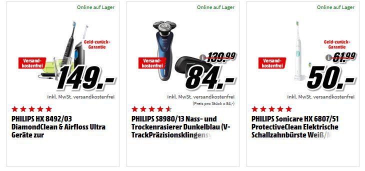 Media Markt Mega Marken Sparen: günstige Artikel von LG, Philips, Sony, Samsung und Pure