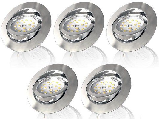 B.K. Licht 5er Set LED Einbaustrahler Pegasus ab 35,99€ (statt 45€)