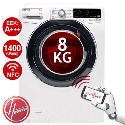 HOOVER Waschmaschine DXOA Q48AHB7 84 (8 kg, NFC, 1400 U/Min) für 299,90€ (statt 399€)