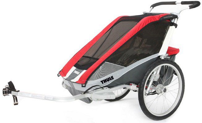 Thule Kinder Fahrradanhänger Chariot Cougar 1 Red oder Blue für 454,99€ (statt 530€) + 45,50€ in Babypunkte