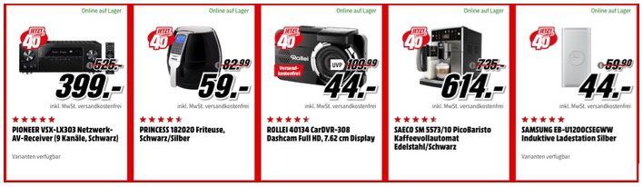 MediaMarkt: Jetzt schlägts 40 mit 40 Deals aus vielen Bereichen   eine Übersicht