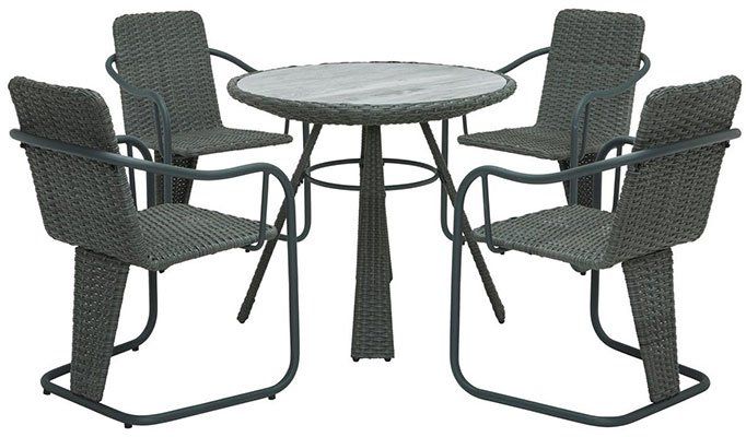 Gartenset Christina 5 teilig (4 Stühle & 1 Rundtisch) für 119€ (statt 220€)