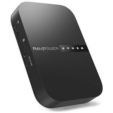 RAVPower RP WD009   kabelloser Filehub & Powerbank mit Dualband + Routerfunktion für 39,99€ (statt 55€)