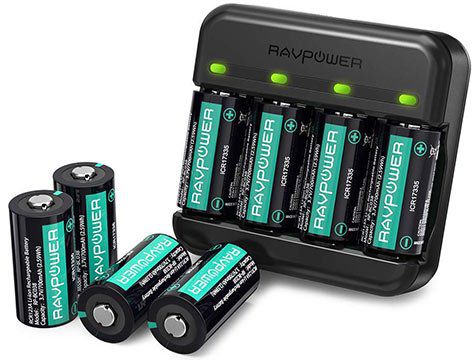 RAVPOWER RP BC017   RCR123A Batterieladegerät inkl. 8 Akkus für 27,99€ (statt 36€)