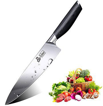 DDF iohEF   20cm Profi Küchenmesser aus 5Cr15MoV Edelstahl für 13,99€   Prime