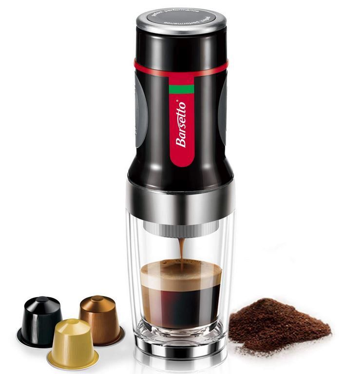 Barsetto Espresso Hand Kaffeemaschine 15 Bar für Kapseln u. Filterkaffe ab 25,99€ (statt 52€)
