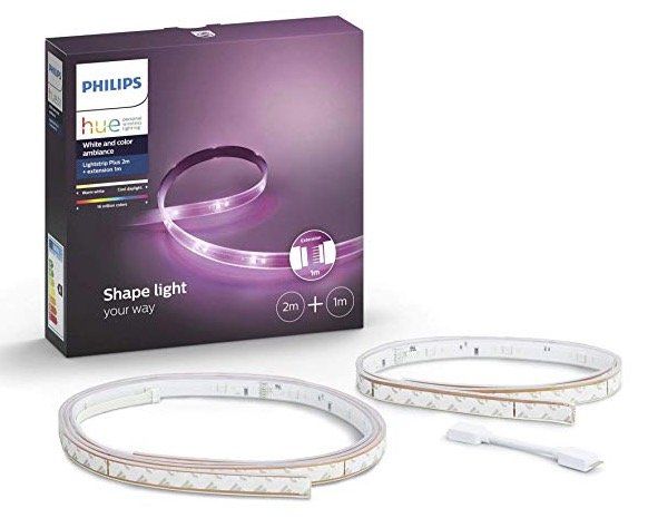 Philips Hue Angebote bei Amazon Italien   z.B. Philips Hue LightStrip Plus 2m + 1m für 57,08€ (statt 73€)