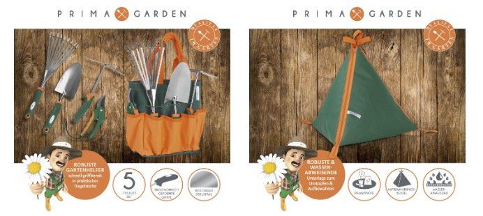 Prima Garden Garten Kleingeräte Set inkl. Pflanzunterlage für 34,99€