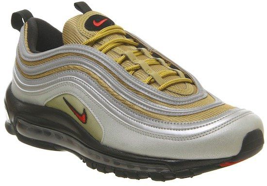 Nike Air Max 97 Trainers Silver Gold Black für 81€ (statt 110€)