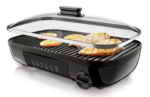 Philips HD6323/20 Tischgrill mit doppelseitiger Grillplatte für 49,99€ (statt 101€)