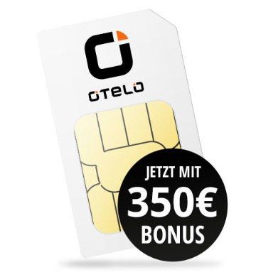 Vodafone Allnet Flat von otelo mit 10GB LTE für eff. 20,41€ mtl. dank 350€ Auszahlung