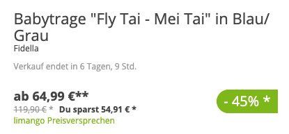 Schnell? Fidella Mei Tai Babytrage in versch. Größen ab 69,94€ (statt 139€)