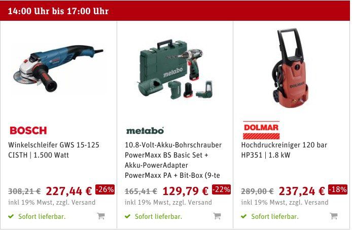 Werkzeug & Garten Deals im SVH24 Liveshooping bis 17 Uhr