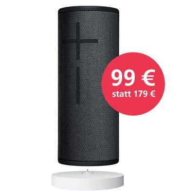 UE Boom 3 Lautsprecher in Night Black + Power Up für 103,99€ (statt 126€)