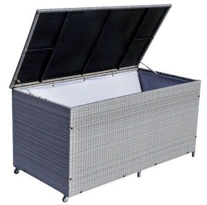 Poly Rattan Auflagenbox mit 950 Litern Volumen für 124,79€